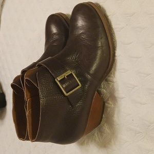 Kork Ease Size 7 M Brown Leather Ankle Booties